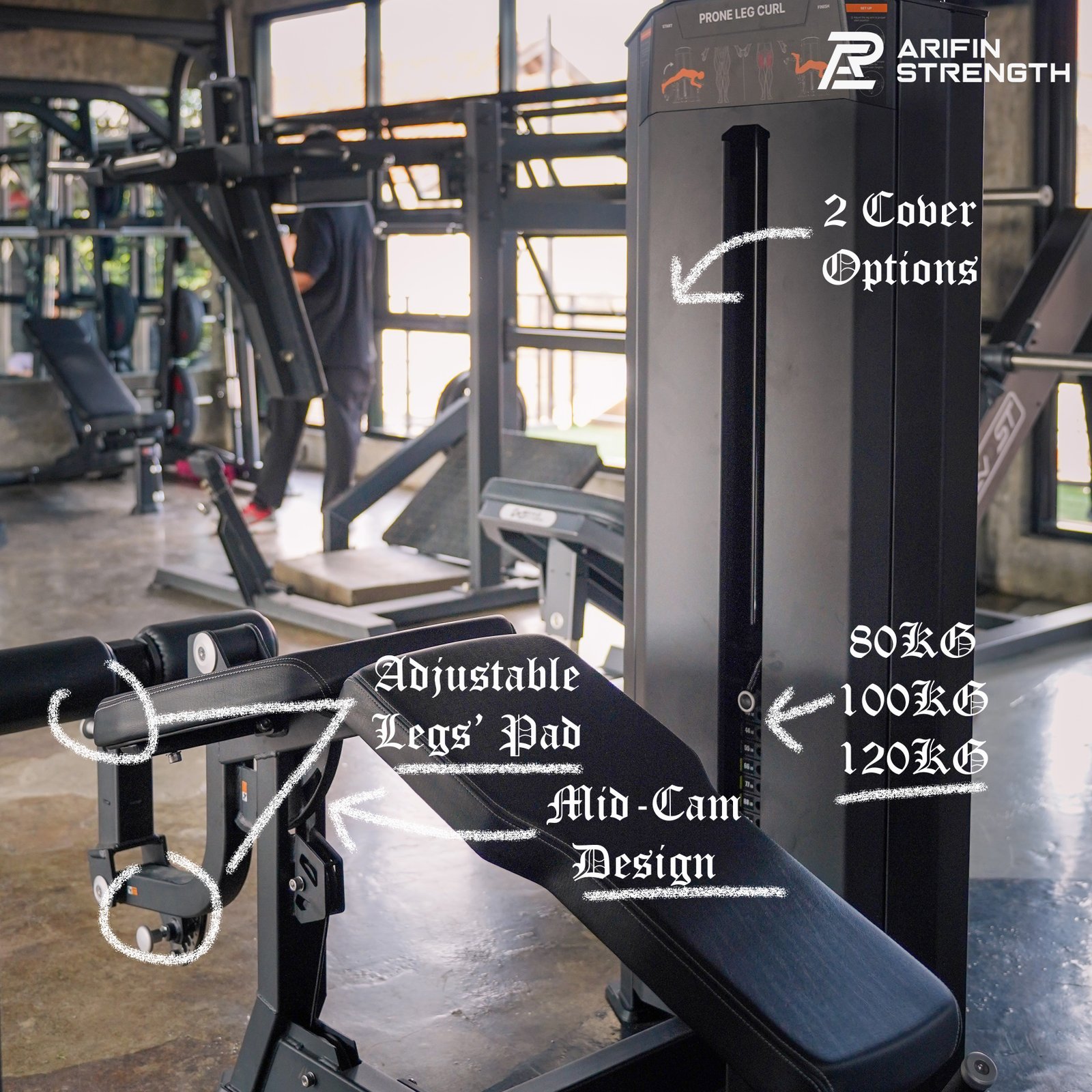 Arifin Strength Prone Leg Curl